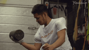 muscles flex GIF by Yiannimize