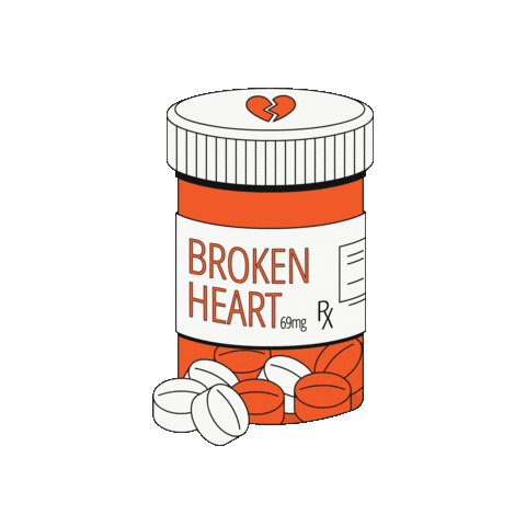 Broken Heart Depression Sticker