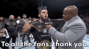 Mixed Martial Arts Thank You GIF by UFC