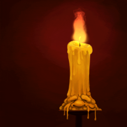 animated yellow candle burning gif
