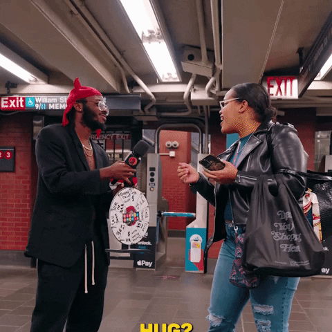 fallenmediatv love hug hugs subway GIF