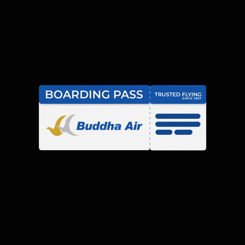 Flight Ticket GIF by Buddha Air