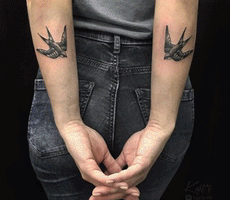 Tattoo Swallow GIF