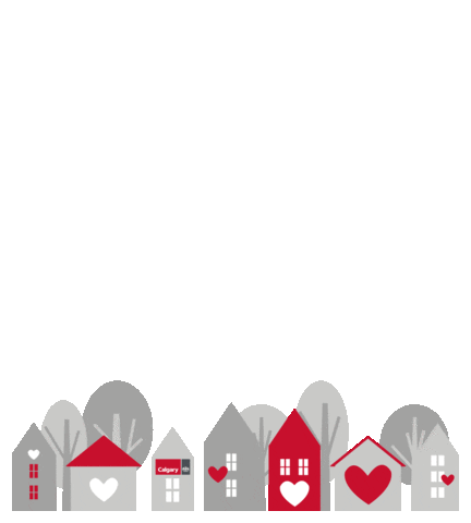 Housing Crisis Hearts Sticker by The City of Calgary