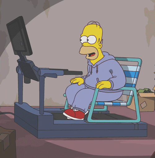  loop the simpsons homer exercise lazy GIF