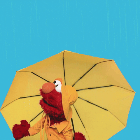 Elmo Raining GIF by Sesame Street