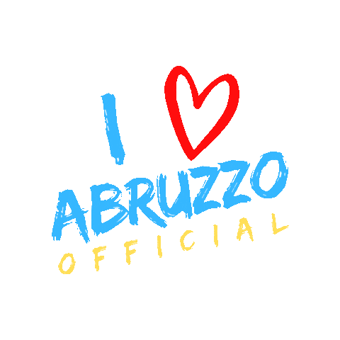 I Love Sticker by Abruzzo Official