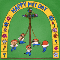 May Day Flowers GIF