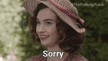 Sorry Lily James GIF by Amazon Prime Video