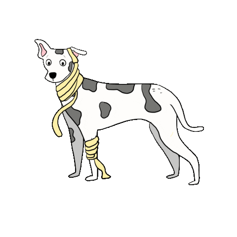 Dog Death Sticker by Franziska Höllbacher for iOS & Android | GIPHY
