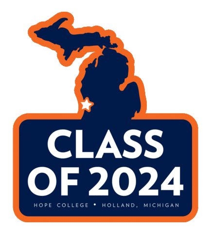 Class Of 2024 Sticker by Hope College