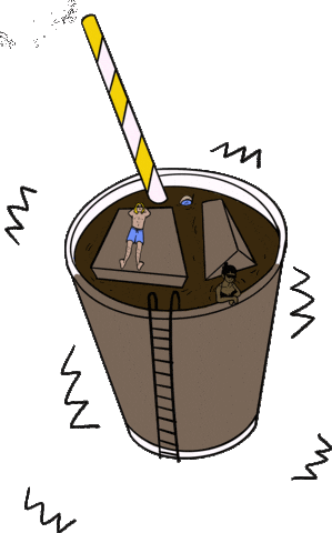 Iced Coffee Cold Brew Sticker by Lara Paulussen