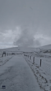 Snow Devil Forms in Shetland Islands, as Cold Snap Hits UK