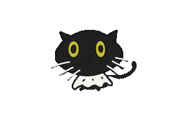 Black Cat Sticker by Gracekyky