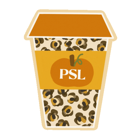 Pumpkin Spice Coffee Sticker by Manda Creates Pretty