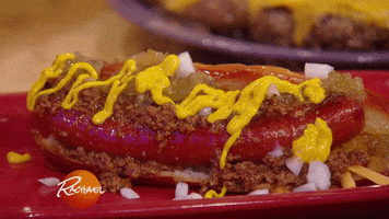 Hot Dog Food GIF by Rachael Ray Show