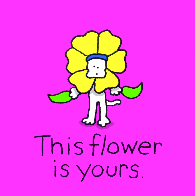 i love you flowers GIF by Chippy the Dog