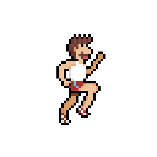 Pixel Running Sticker