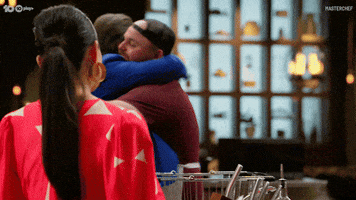 Jamie Oliver Hug GIF by MasterChefAU