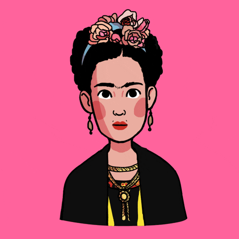 Frida Kahlo Illustration GIF