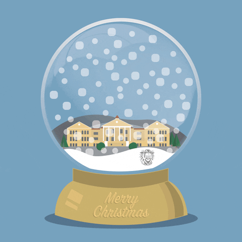 Christmas Snow Globe GIF by FHSU Foundation