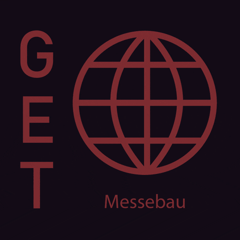 GETMessebau logo light exhibition blinken GIF