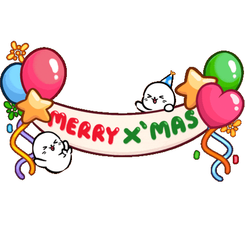 Celebrate Merry Christmas Sticker by Sappy Seals