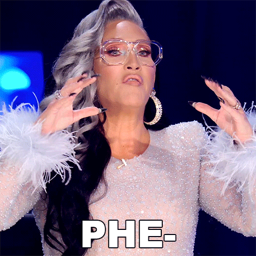 Reality TV gif. Michelle Visage as a judge on Queen of the Universe. She is dead serious as she uses her hands to punctuate each syllable, saying, "Phenomenal."
