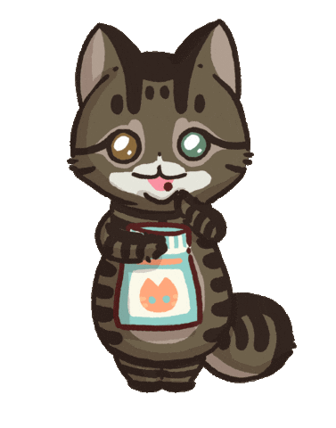 Tabby Cat Popcorn Sticker