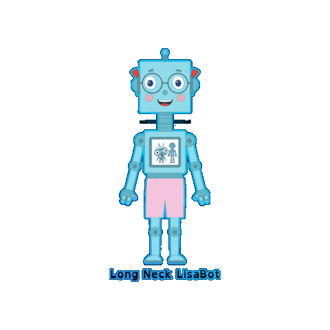 Robot Sticker by BigHeadBob.com