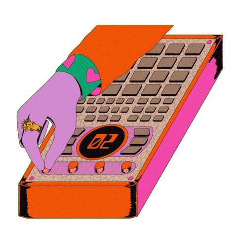 Beatmaker Sampler Sticker by RolandAira