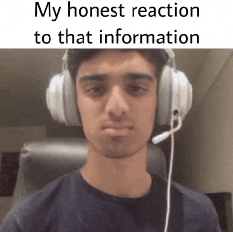 My Honest Reaction To That Information GIF