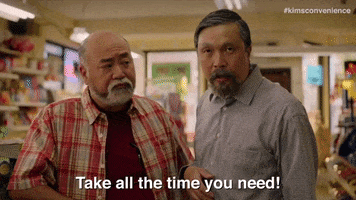 Take Your Time Beard GIF by Kim's Convenience