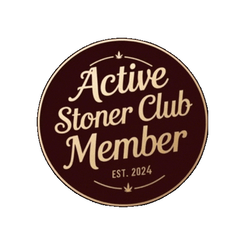 Cannabis Running Sticker by Glacial Gold