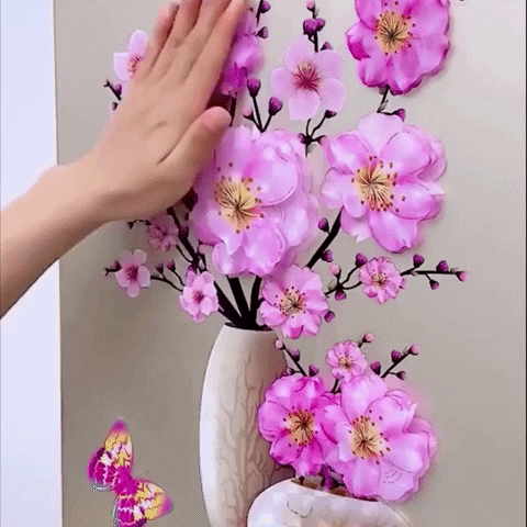 Adesivo de Flores 3D
