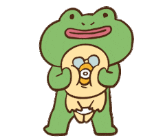 Duck Frog Sticker