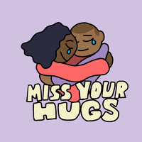 Miss You Hug GIF by GIPHY Studios Originals