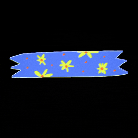 yuemagui sticker flores pegatina pegamento GIF