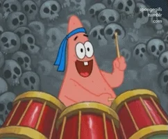 drumming spongebob squarepants GIF