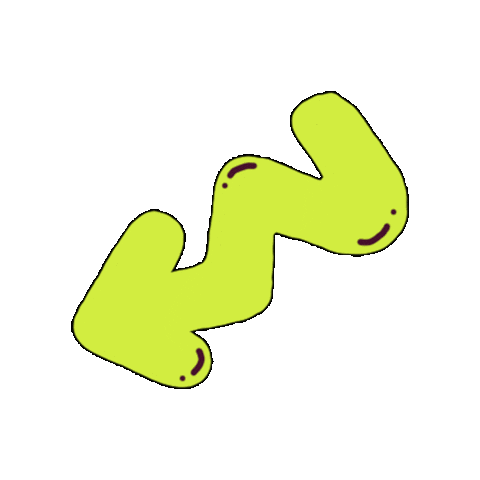 Arrow Lime Sticker by Das Rund