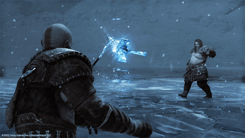 Kratos knocks out Thor's TOOTH in ONE PUNCH - GOD OF WAR Ragnarok on Make a  GIF