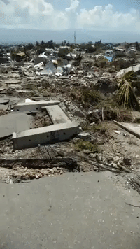 Sections of Palu Remain Covered in Debris Following Devastating Earthquake