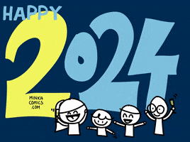 Happy New Year Cheers GIF by Minka Comics