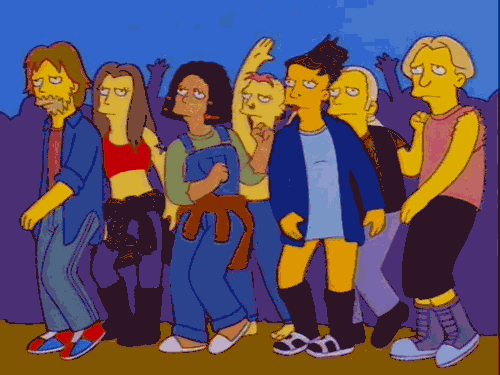  dancing the simpsons 90s cartoon grunge GIF