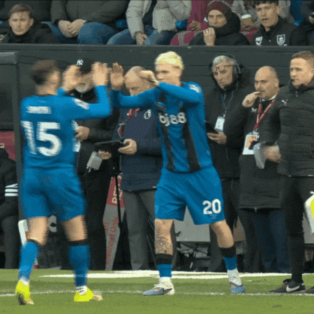 Premier League Hug GIF by AFC Bournemouth