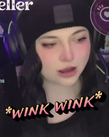 Girl Wink GIF