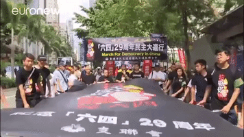 hong-kong demonstration GIF by euronews
