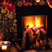 animated christmas fireplace gif