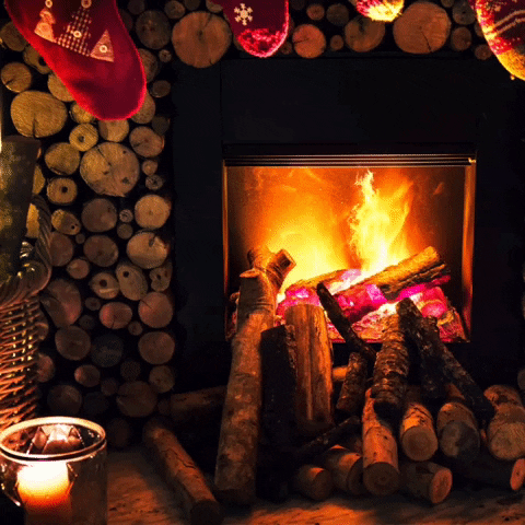 Smz Christmas Fireplace GIF