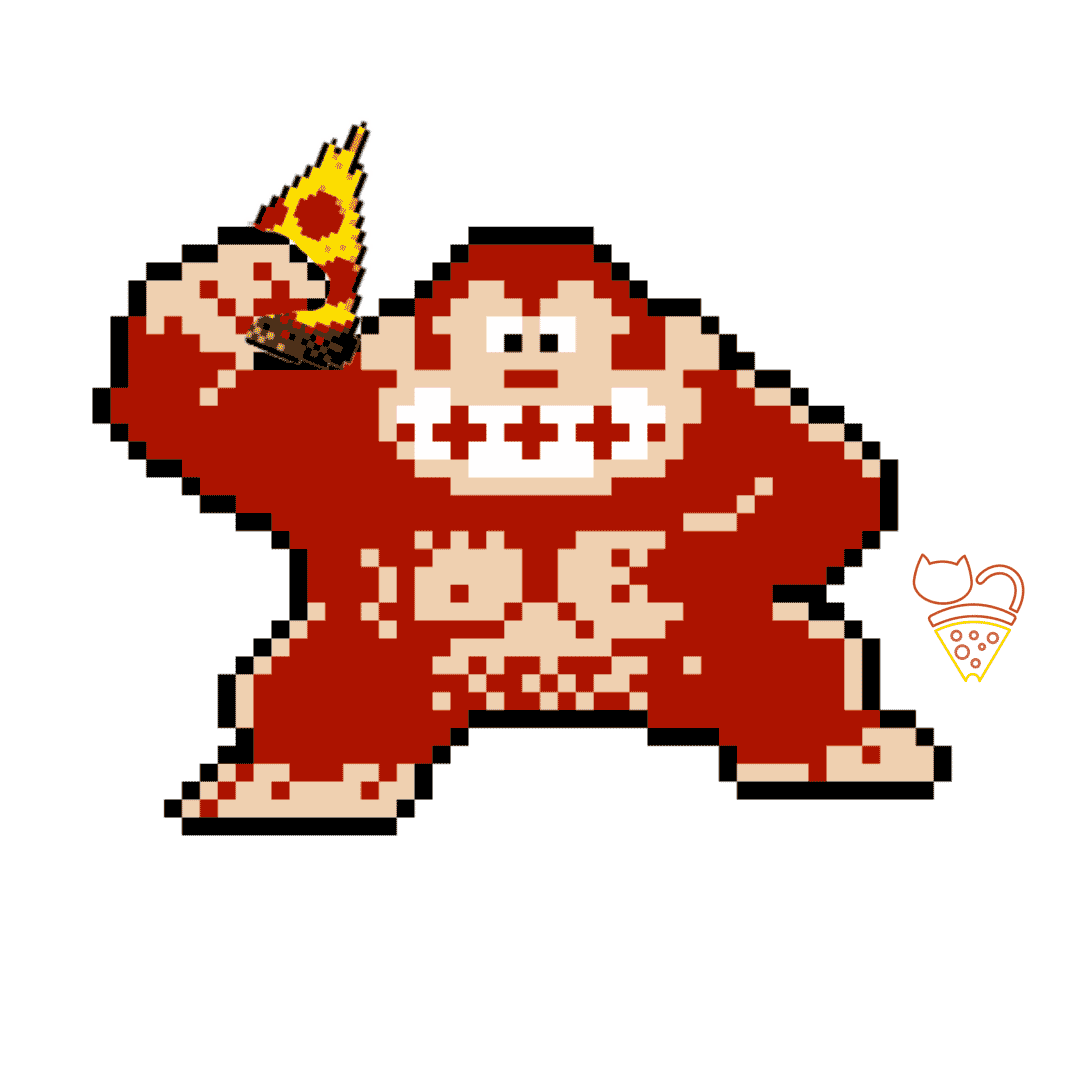 Happy Donkey Kong Sticker by Pizza Cat for iOS & Android GIPHY
